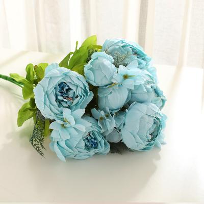 China Fashional Peonies Hot Sale Artificial Flower Group Home Decoration Colorful Bulk Peony Ties Artificial Peony Flower 13 Main for sale