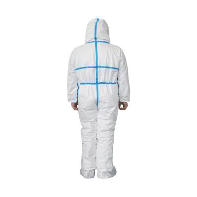 China Hospital High Performance Protective Clothing Medical Heavy Disposable Protective Suit Coverall for sale