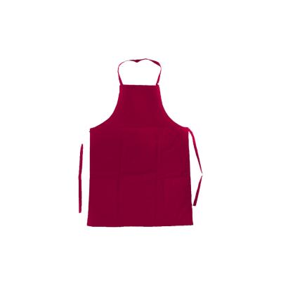 China Cotton Polyester Chef Cooking Cleaning Bib Aprons Modern Red Cafe Restaurants Kitchen Apron for sale