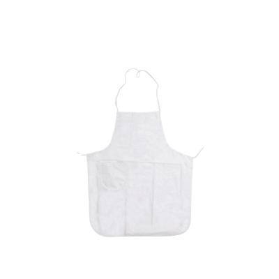 China Modern White Polyester Cotton Waterproof Chef Cooking Cleaning Aprons Cafe Restaurants Kitchen Bib Apron for sale