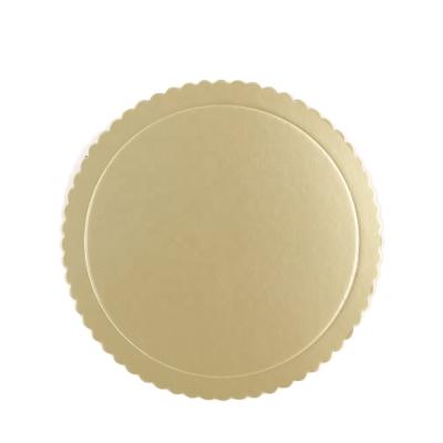 China Cake Tool Cake Decorating Cardboard Gold Color Round Cake Viable Paper Board for sale