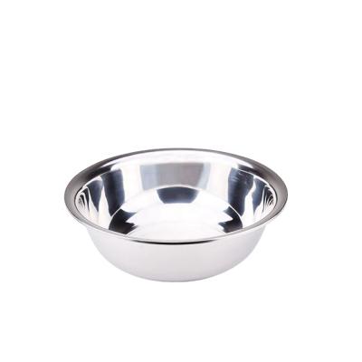 China Sustainable Universal Stainless Steel Mixing Bowl Various Sizes Kitchen Tableware Dish Bowl for sale