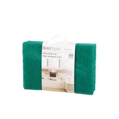 China Green Color Simple Sustainable Quick Dry Household Kitchen Cleaning Non Scratch Scrubbing Pads for sale