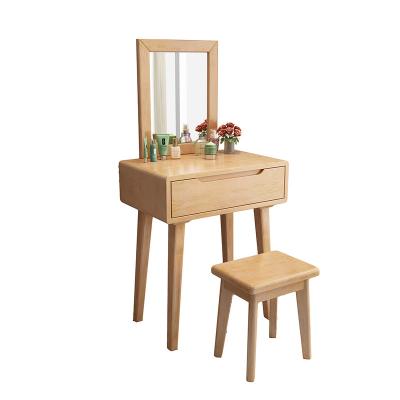 China Adjustable (other) YMSC Modern Dressing Table Bedroom Makeup Sets Solid Wood Dressers Makeup Vanity Set for sale