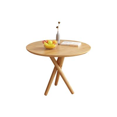 China Minimalist YMSC  Living Room Furniture Solid Wood Side Table Tripod Table Small Round Coffee Table for sale