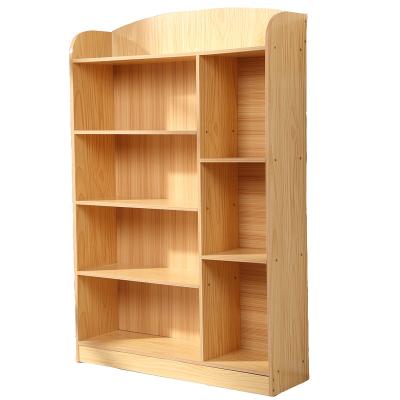 China Minimalist YMSC Solid Wood Corner Shelf Storage Open Storage Rack Bookcase Modern Design Bookshelf for Living room for sale