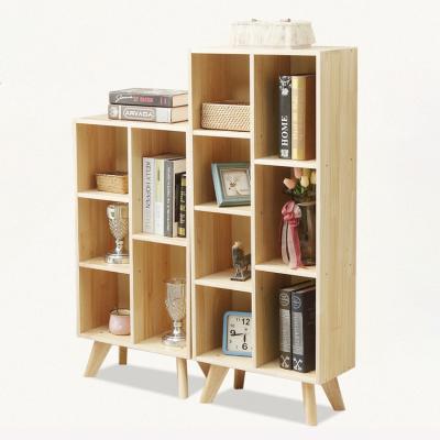 China Minimalist YMSC Storage Rack Bookcase Modern Design Bookshelf Solid Wood Corner Shelf for Living room for sale