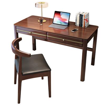 China Extendable YMSC Solid Wood Desk for Work/Computer/Learning/Study With Drawers Wooden Office Furniture for sale