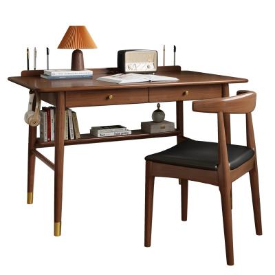 China Extendable YMSC Solid Wood Office Desk  Office Furniture Wooden Computer Desk With Drawers for sale