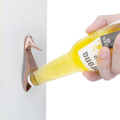 China Precisioncasting 304 Stainless Steel High Heels Viable Custom Shape Opener Wine Bottle for sale