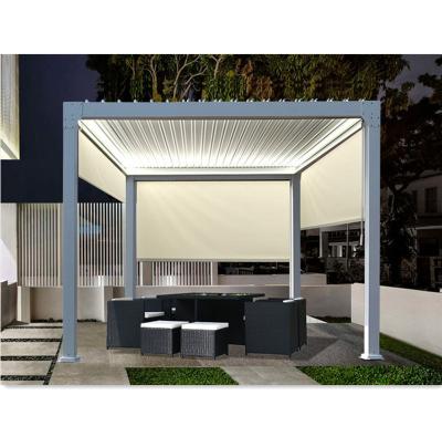 China High Quality Customized Easily Assembled 4x3 Gazebo Bioclimatic Electric Louvered Aluminum Pergola For Garden for sale