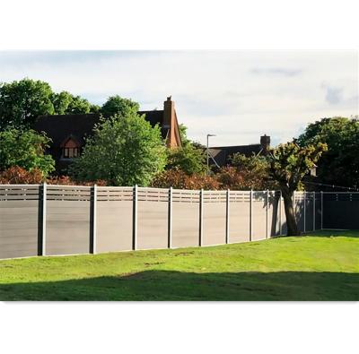 China Easily Assembled China Direct Factory Price Exterior Waterproof WPC Fencing Plastic Composite Wood Wall Fence Panel For Villa for sale