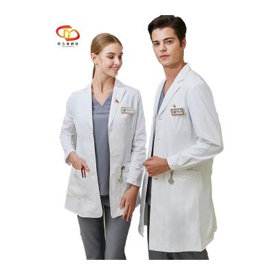 China Top Quality Widely Used Hospital Nursing Scrub White Lab Coat Hospital Uniform for sale