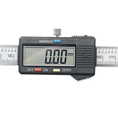 China Wholesale High Quality Black Silver Plastic Metal Digital Display Horizontal Ruler 31-204A for sale