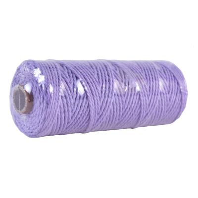 China Sustainable Shrink Film Packing 2mm Macrame Rope Cotton Rope for sale