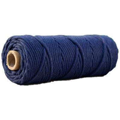 China Sustainable Hand Knitting Braided Macrame Rope Cotton Cord 3.5mm for sale