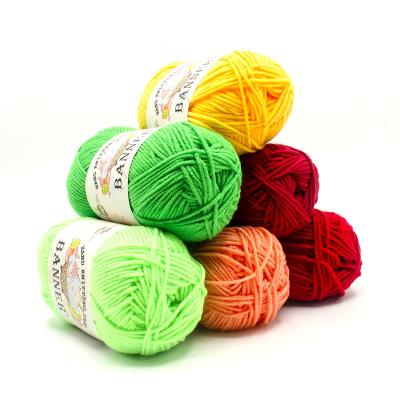 China Anti-pilling banner section dyed milk cotton yarn 5ply crochet acrylic milk cotton yarn for sale