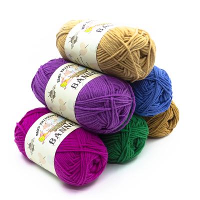 China Anti-pilling crochet yarn milk bamboo knitting cotton yarn 4ply 5ply lot 50g organic cotton hand knitting yarn for knitting crochet for sale