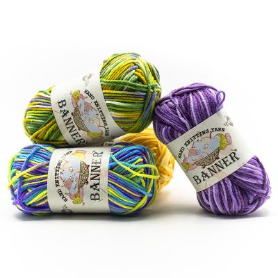 China Anti-pilling Manufacture milk cotton yarn 5ply section dyed acrylic crochet yarn for sale