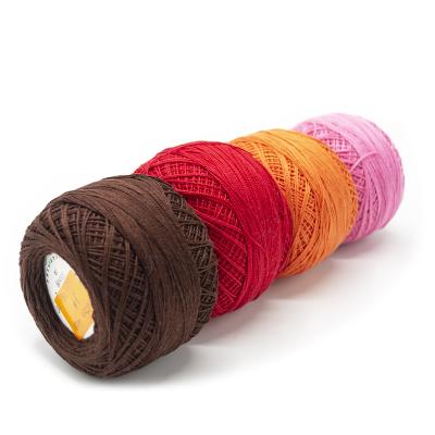 China Sustainable Soft 100% Cotton #8 Lace Crochet Hand Knitting Yarn for sale