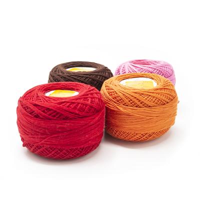 China Sustainable Wholesale Hand Knitting Lace Up 100% Cotton Crochet Yarn for sale