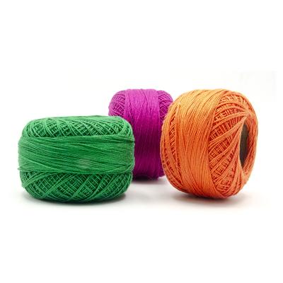 China Sustainable DIY Toys 100% Cotton Yarns Hand Knitting 3PLY Lace Yarn for sale