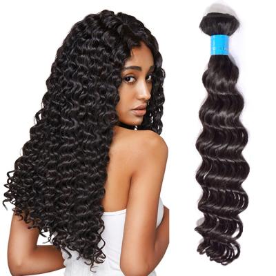 China 10a Raw Remy Mink Brazilian Virgin Deep Wave Hair ,Virgin Cuticle Aligned Loose Deep Wave Brazilian Hair for sale