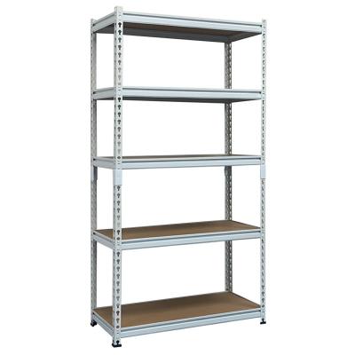 China Heavy Duty Adjustable Storage Shelving Boltless Metal Frame Garage Shelving 5 Layer Storage Shelf Rack for sale