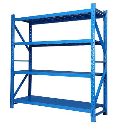 China Stack Up Boltless Industrial Racking Systems Warehouse Storage Rack Shelving Heavy Duty For Metal Original Black Cover White Blue for sale