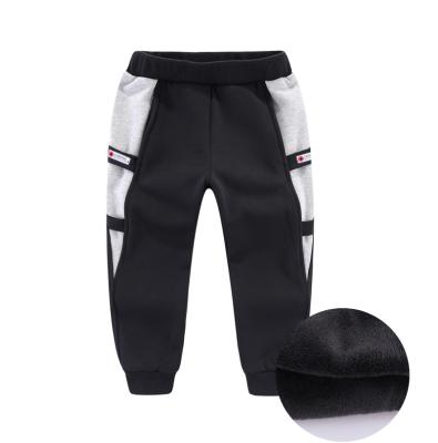 China Color Fade Proof 2022 Fashion Boys Fleece-in Pants Keep Warm Pants Fall Winter Children Trousers for sale