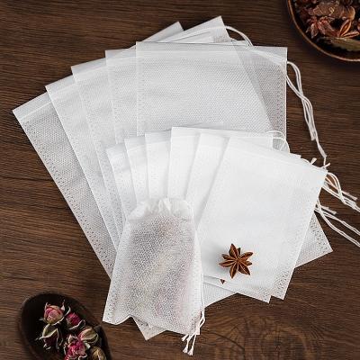 China PLA Logo Printed Corn Based Fiber Eco-friendly Nonwoven White Filter Disposable Coffee Herb Tea Bag for sale