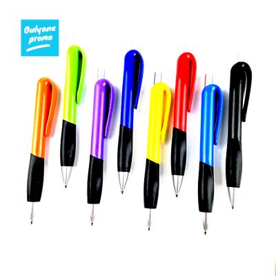 China Twisted School Ball Pen Advertising Clip Ballpoint Pen With Grip And Super Writing for sale