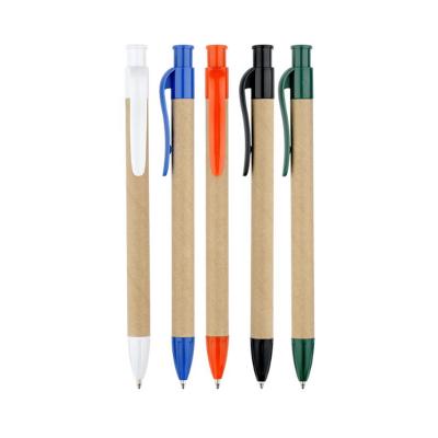 China School Ball Pen Advertising Office Stationery Craft Paper Cheap Natural Eco-Friendly Reused Ballpoint Pens for sale