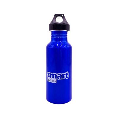 China Promotional 600ML Sustainable Screwed Aluminum Sports Water Drinking Bottle And Wire Lid Carabiner For Promotions And Outdoor Activities for sale