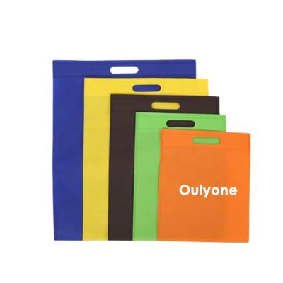 China Recyclable Cost Effective D Cut Hot Pressing PP Non Woven Shopping Bag for sale