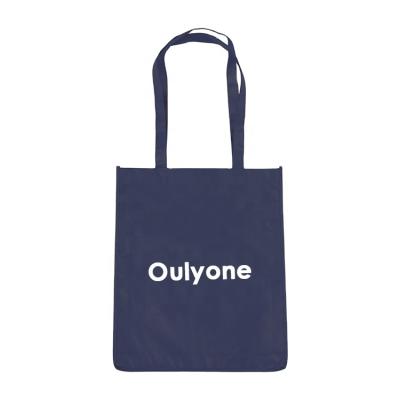 China Customized Recyclable Promotional Long Handle PP Tote Bag Customer Eco Friendly Non Woven Shopping Bags for sale