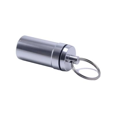 China Tablet Container Wholesales Aluminum Alloy Metal Medicine Capsule Bottle Hot Selling Waterproof Eco-Friendly Pill Case for sale