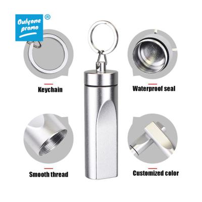 China NEW Key Chain Geocaching Container Medicine Storage Aluminum Case Earplug Tablet Container Stash Portable Waterproof Pill Box for sale