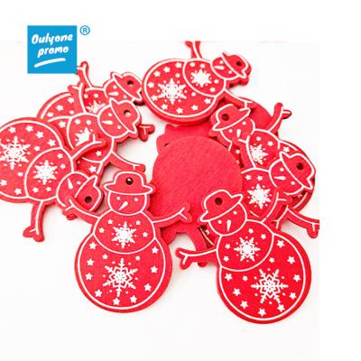 China Europe Wholesale High Quality Customized Christmas Wooden Craft DIY Snow Flakes Heart Lover Bell Ornaments for sale