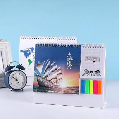 China Spiral Bound Printable Desk Planner Hard Cover Film Lamination for sale