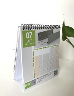 Chine Le double de calendrier de bureau imprimable de couleur d'A4 A5 a dégrossi avec le carton blanc 250g à vendre