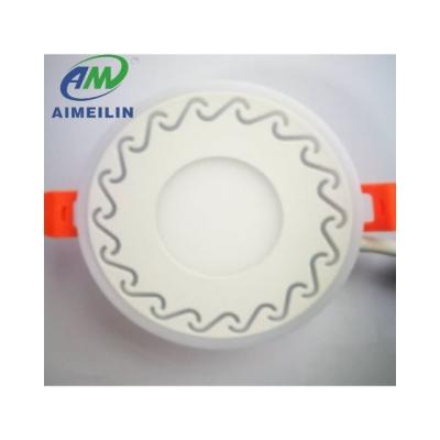 China Modern LED Round Embedded Downlight Sophisticated RGB Lighting Panel Lamp 3+3W Indoor for sale