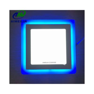 China Modern Frameless Square LED Panel Light Easy And Safety Installation 3+3W Bicolor AC220V Non Insulated Downlight for sale