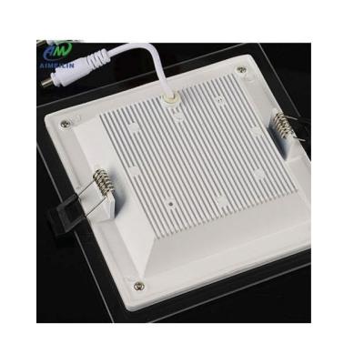 China Modern Glass LED Panel Light Square 6W9W12W18W24W New Super Bright Non- Outdoor Driver for sale