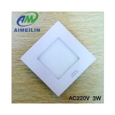 China Modern Factory Direct Ultrathin Aluminum Slim Square Recessed LED Ceiling Panel Light AC220V 3W Panel for sale