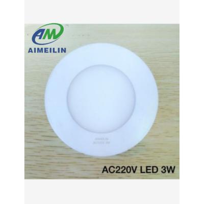 China Modern Super Bright LED Ceiling Light Round Shape 3W Ultra Slim Indloor Ceiling Lamp for sale