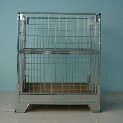 China Metal Supermarket Storage Cage Without 4 Wheels Metallic Material for sale