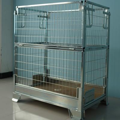 China Durable Portable Metal Storage Cage 1000kgs Capacity Electric Zinc Finishing for sale