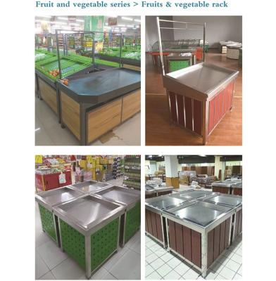 China Heavy Duty Fruit And Vegetable Rack 2 Layers , Store Display Stand Cutomized Color for sale