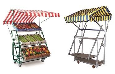 China 2 Layer Shop Fruit Vegetable Display Rack for sale